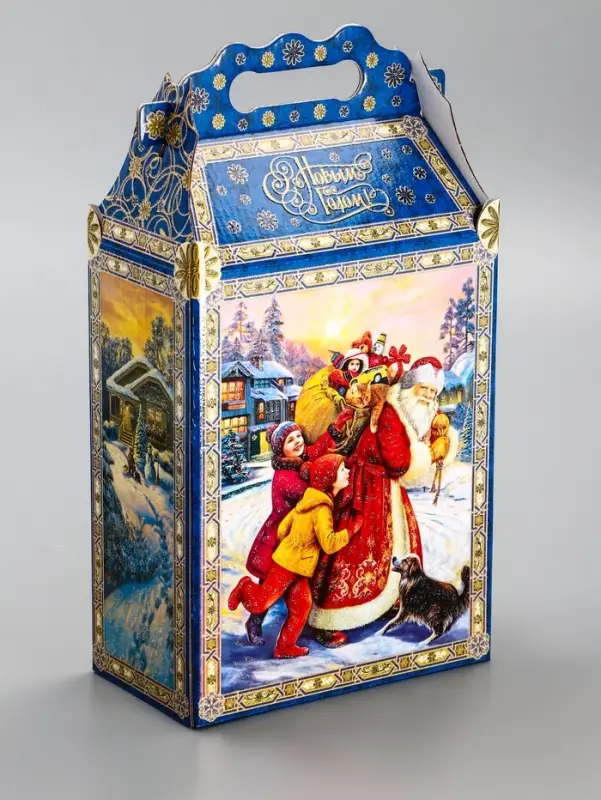 Подарочная новогодняя коробка &laquo;Атмосфера&raquo;, для сладких подарков, 17.8&times;10&times;32.5 см