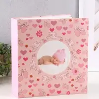 Фотоальбом 50 магнитных листов 23X28см, "Малыш в розовой шапочке", пер-т 3-кольца