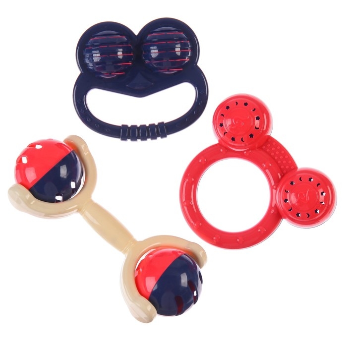 Набор погремушек «Растем вместе», 6 шт, с эластичными элементами, цвет МИКС, Крошка Я Набор погремушек «Растем вместе», 6 шт, с эластичными элементами, цвет МИКС, Крошка Я
