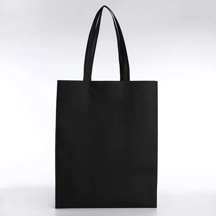 Шопер, 42&times;10&times;30 см, однотонный, без подклада, цвет чёрный