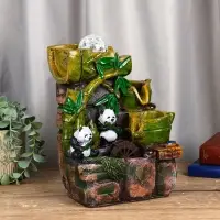 Фонтан настольный &laquo;Панды на мельнице&raquo;, 25&times;15&times;16 см, с подсветкой
