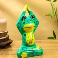 Сувенир интерьерный «Лягушка-йог», 15×8×25 см, дерево Сувенир интерьерный «Лягушка-йог», 15×8×25 см, дерево