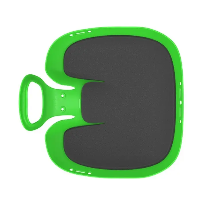 Санки-ледянки с мягкой сидушкой «Вираж», зеленые, 39×37см