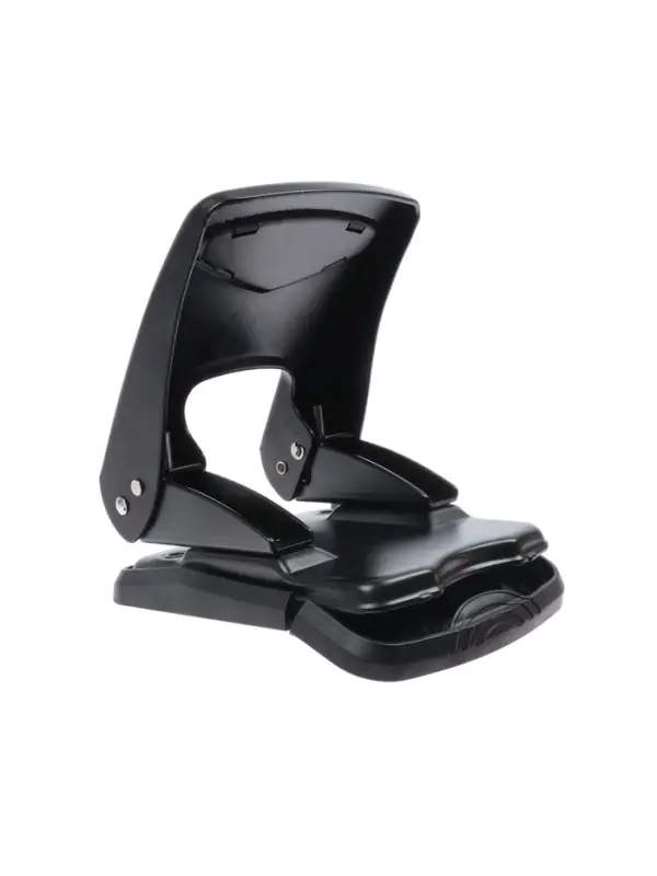 Дырокол металлический, 40 листов, с линейкой, чёрный