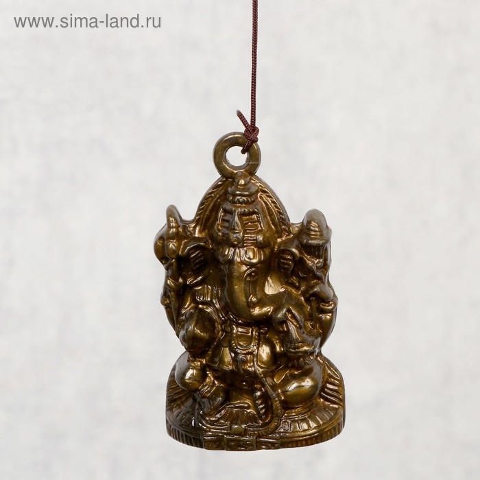 Музыка ветра металл Музыка ветра металл "Ганеша" 4 трубки, 5 колокольчиков 65 см