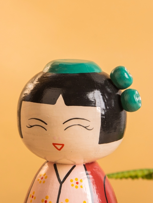 Деревянная кукла кокеши Деревянная кукла кокеши "Кэтсуми" 9х9х21 см