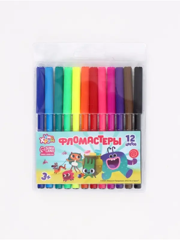 Фломастеры 12 цветов &laquo;Ум и Хрум&raquo;