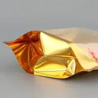 Пакет дой-пак, матовый, золотой, с прозрачной стенкой,20&times;30&times;8 см