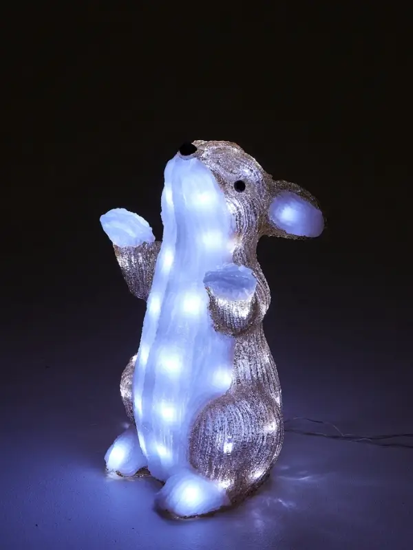Фигура светодиодная &laquo;Зайка&raquo; 40&times;22&times;22 см, акрил, 60 LED, 220 В, 8 режимов, свечение белое