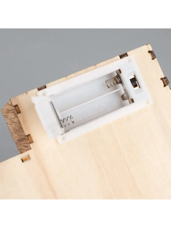 Светодиодная фигура &laquo;Дед Мороз и олень&raquo; 19&times;30&times;4.5 см, дерево, от батареек АААх2, свечение тёплое белое