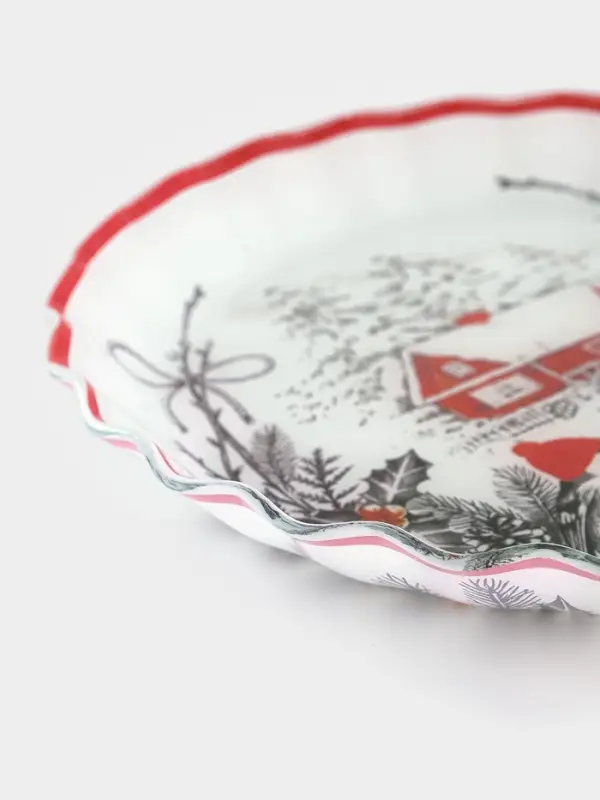 Блюдо сервировочное с бортиком "С Новым Годом" 25 см