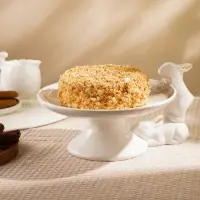 Подставка для торта и пирожных SL Home &laquo;Пасхальные кролики&raquo;, 30.5&times;25&times;15.5 см, доломит, белое