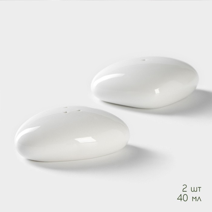 Набор фарфоровый для специй на бамбуковой подставке BellaTenero, 3 предмета: солонка 40 мл, перечница 40 мл, подставка, цвет белый Набор фарфоровый для специй на бамбуковой подставке BellaTenero, 3 предмета: солонка 40 мл, перечница 40 мл, подставка, цвет белый