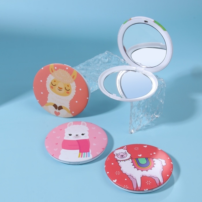 Зеркало складное «Ламы», d = 7,5 см, рисунок МИКС Зеркало складное «Ламы», d = 7,5 см, рисунок МИКС