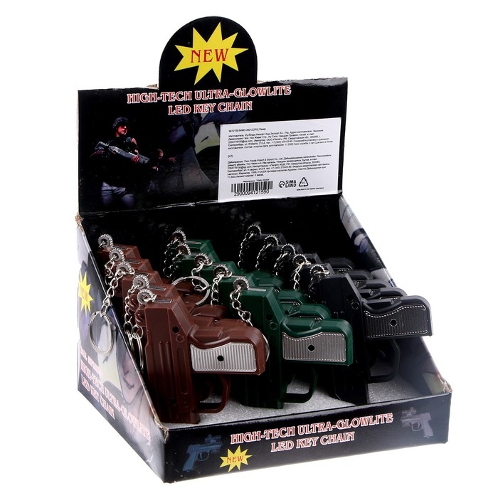 Лазер &laquo;Пистолет&raquo; с фонариком, цвета МИКС