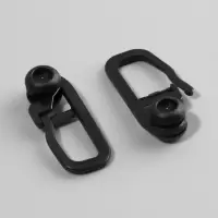Крючок для штор, гвоздик с замком, 2.7&times;1.1 см, 20 шт., чёрный