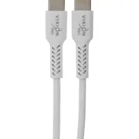 Кабель VIXION PRO VX-27c, Type-C -Type-C, 60W, 3А, 1 м, белый