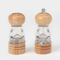 Набор мельниц для соли и перца Доляна, 2 предмета: 10.5&times;5 см, 11.5&times;5 см, прозрачный