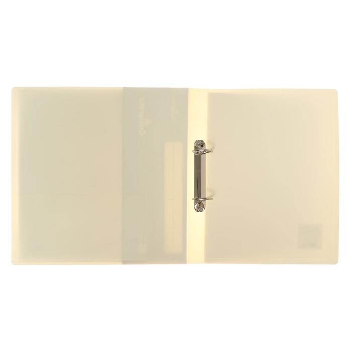 Папка на 2 кольцах А4, Calligrata, 40 мм, 700 мкм, карман на торце, цвет  Папка на 2 кольцах А4, Calligrata, 40 мм, 700 мкм, карман на торце, цвет "молочный"