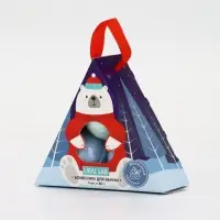 Бомбочки для ванны «Мишка», 3 шт х 40 г, морозная черника, URAL LAB