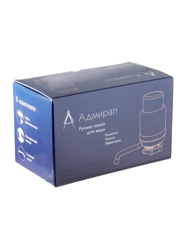 Помпа для воды Адмирал, механическая, под бутыль от 11 до 19 л, голубая Помпа для воды Адмирал, механическая, под бутыль от 11 до 19 л, голубая