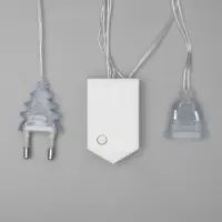 Гирлянда &laquo;Бахрома&raquo; 2.4&times;0.9 м с насадками &laquo;Ёлки&raquo;, IP20, прозрачная нить, 138 LED, свечение тёплое белое, 8 режимов, 220 В