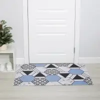 Коврик придверный Доляна &laquo;Геометрия&raquo;, грязезащитный, вырезной, 80&times;120 см