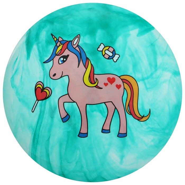 Мяч детский «Единороги», d=22 см, цвет МИКС Мяч детский «Единороги», d=22 см, цвет МИКС