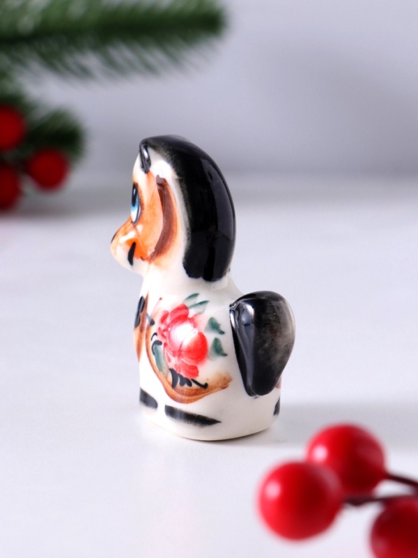 Сувенир Конь Агат, 6,5х5,5х2,5см, гжель, цвет