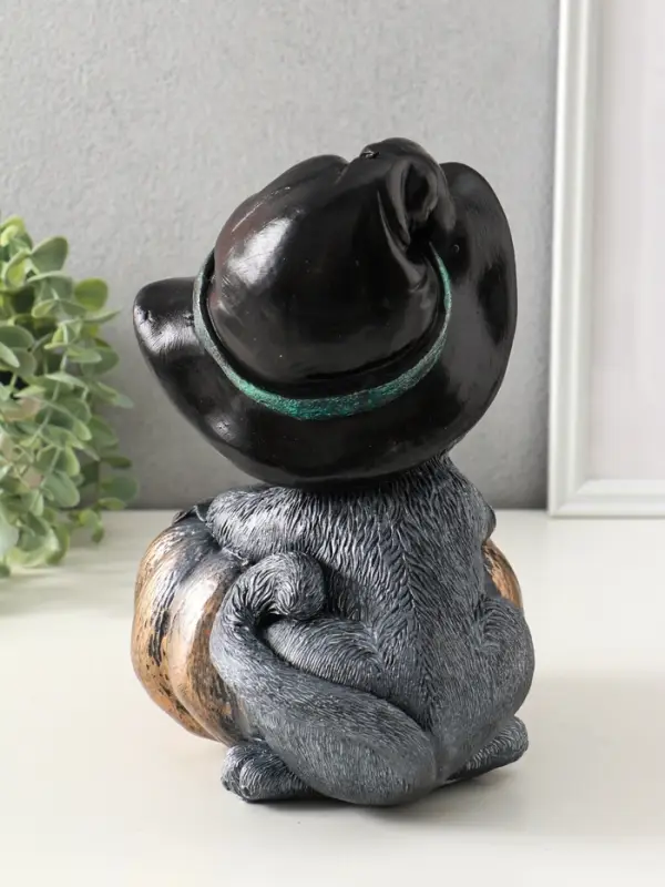 Копилка Копилка "Кот с тыквой" 27х22 см, бронза с серебром