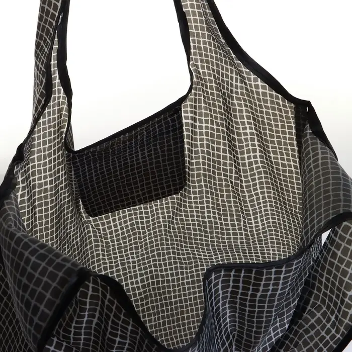 Сумка хозяйственная складная, без застёжки, чёрная