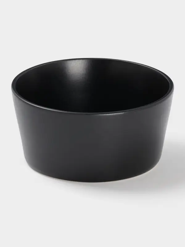 Салатник  Доляна 14,5х7 см "Гранит" черный матовый