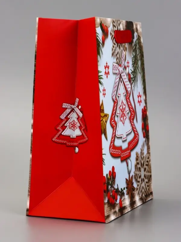 Пакет подарочный ламинированный Пакет подарочный ламинированный "Рождество" 18 х 23 х 10 см