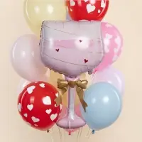 Воздушный шар фольгированный 35" &laquo;Бокал розовый&raquo;, фигура