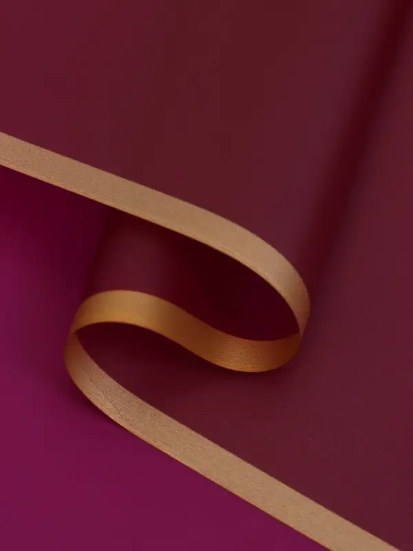 Пленка для цветов, "Бронзовая полоса", фиолетовая, 57х57 см