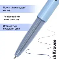 Набор шариковых ручек ErichKrause Slender Stick Milky, 4 штуки, узел 0.7 мм, синий