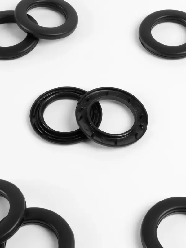 Люверсы для штор, d=3.5/5.5 см, 10 шт., матовые, чёрные