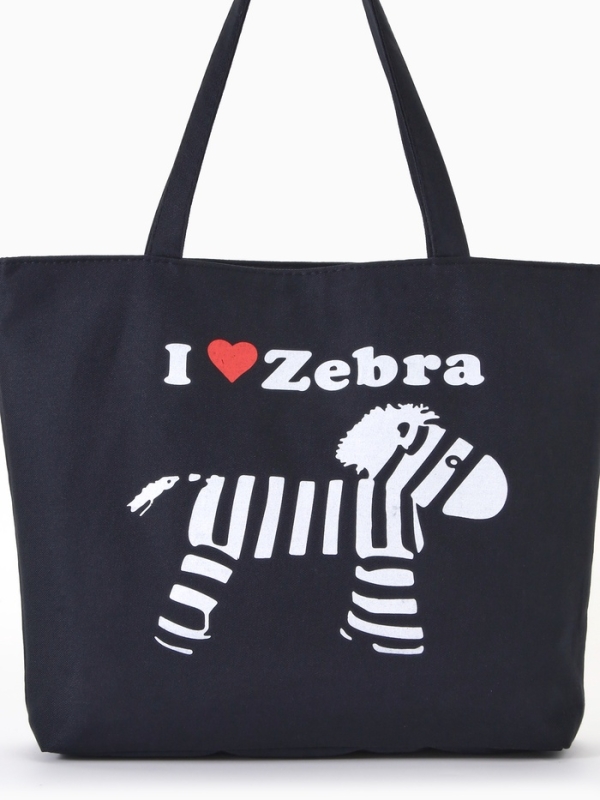 Шопер Зебра, 42*9*32, отдел на молнии, подклад, черный/белый Шопер Зебра, 42*9*32, отдел на молнии, подклад, черный/белый