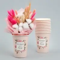 Стакан для цветов влагостойкий &laquo;Рамка цветы&raquo;, 400 мл