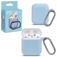 Чехол APods 1/2 с карабином №16 sky blue