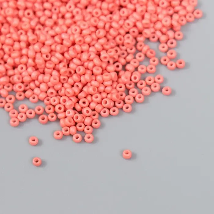 Бисер стекло 12/0  Бисер стекло 12/0 "Лососевый" 15 гр