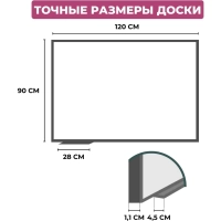 Доска магнитно-маркерная Attache Classic 90х120 (BW-PL912) ПВХпрофиль