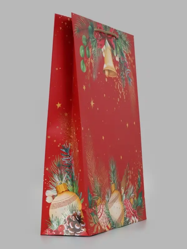 Пакет подарочный &laquo;Новогодний звон&raquo;, 33&times;10&times;42.5 см