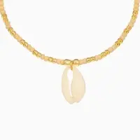 Браслет "Виколия" длина 16 см, цв. бежевый, золотистый