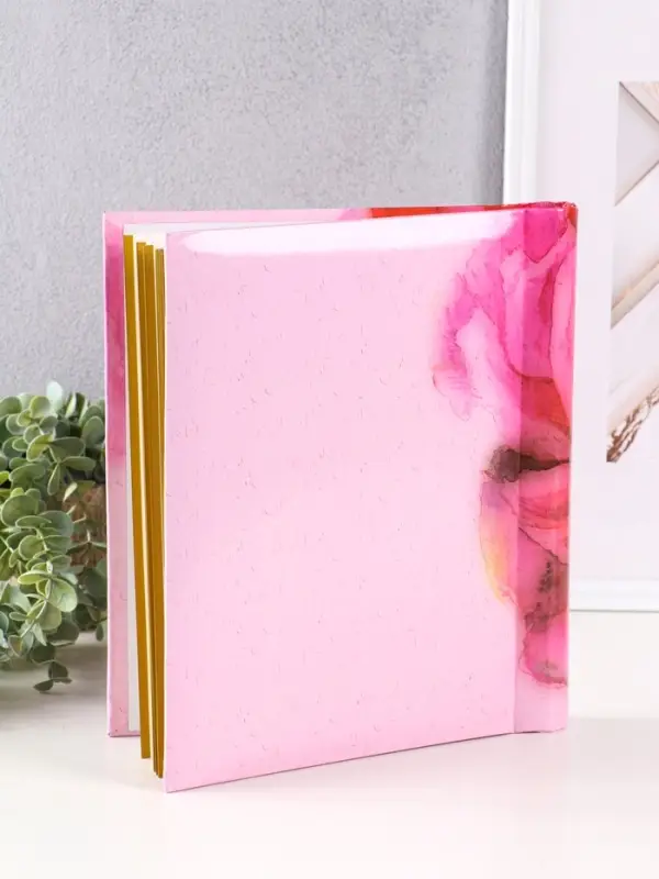 Фотоальбом 30 магнитных листов 23X28см, "Цветок и бабочки", пер-т внутр.спираль