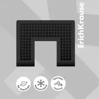 Лоток для бумаг ErichKrause, А4, вертикальный, 3 отделения, чёрный