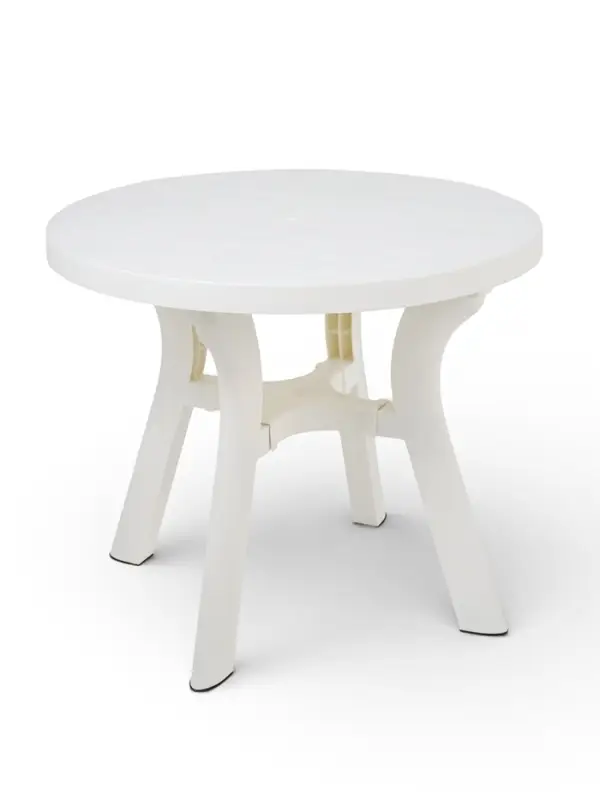 Стол садовый &laquo;Атлант&raquo;, 80&times;80&times;76.5 см, круглый, пластиковый, белый