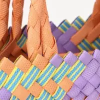 Сумка плетёная, 20&times;10&times;30 см, пластик, разноцветная