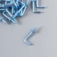 Крючок металл, набор 40 шт., серебро, 2.5&times;0.5 см, МИКС