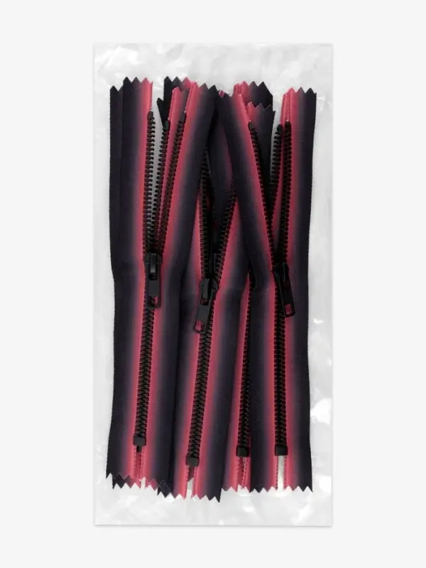 Молния &laquo;Трактор&raquo;, №5, неразъёмная, замок автомат, 18 см, красная, чёрная